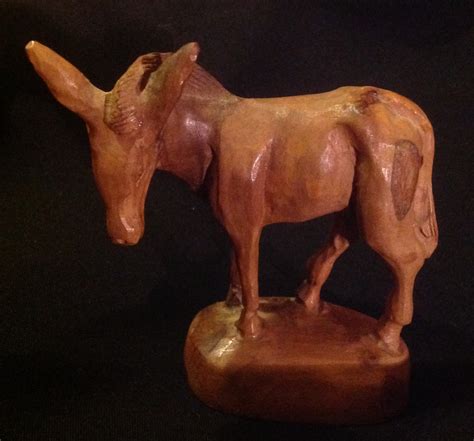 Olive Wood Carved Donkey Collectors Weekly