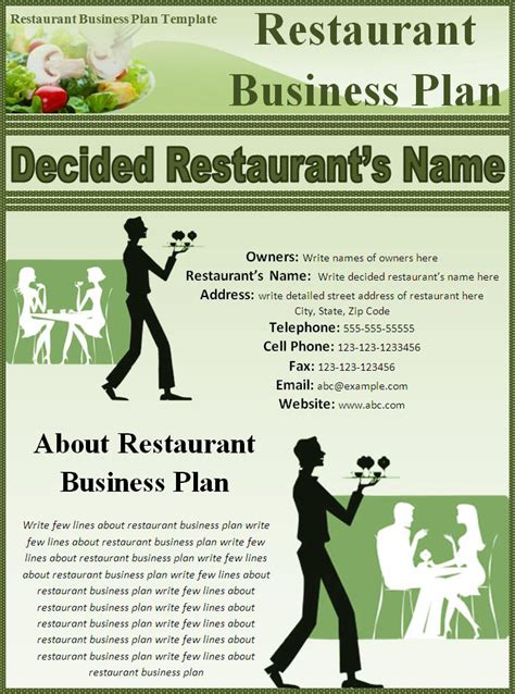 Restaurant Business Plan Templates