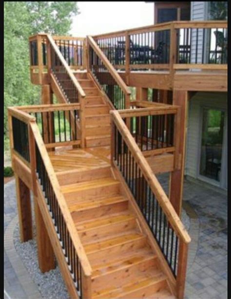 20 Insanely Cool Multi Level Deck Ideas For Your Home Deck Stairs