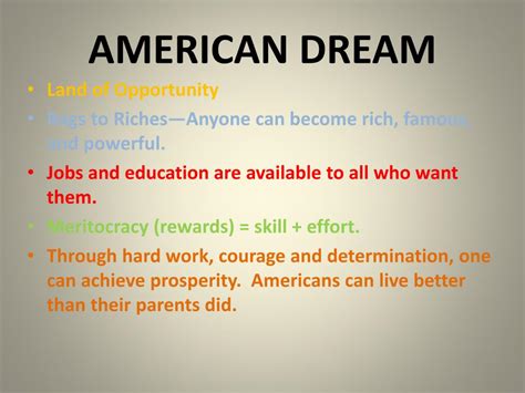 Ppt What Is The American Dream Powerpoint Presentation Free