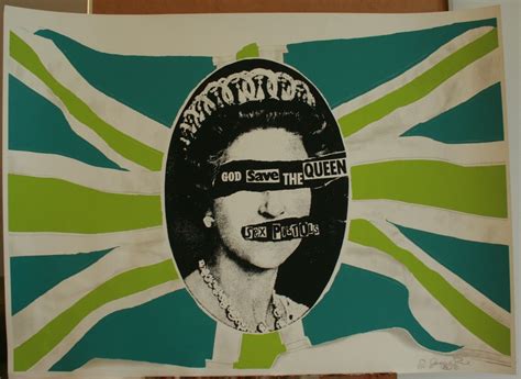 Jamie Reid Sex Pistols God Save The Queen 1997 Artificial Gallery Ltd Ed Signed