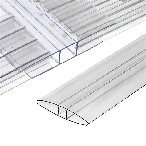 Clear H Section Joining Strip Muntin For Multiwall Polycarbonate Sheets