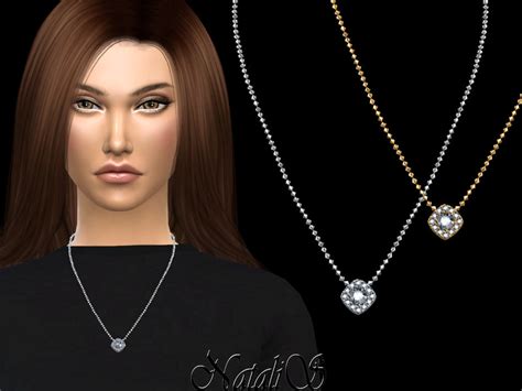 Square Halo Pendant Necklace Found In Tsr Category Sims 4 Female