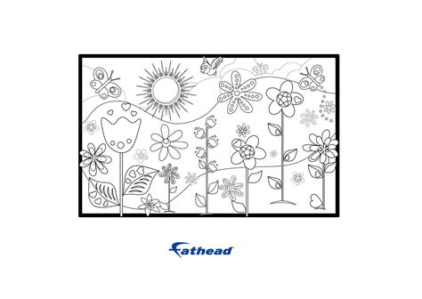 Dry Erase Floral Coloring Sheet Wall Decal | Shop Fathead® for Dry