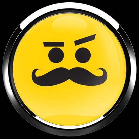 Dome Badge Emoji Mustache Smirking