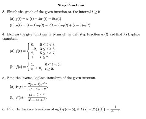 solved step functions 3 sketch the graph of the given