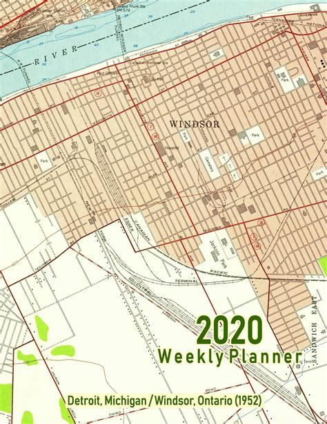 2020 Weekly Planner Detroit Michiganwindsor Ontario 1952