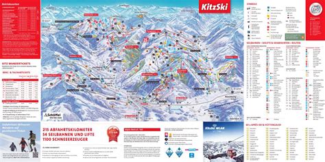 Large Scale Piste Map Of Kitzbuhel Kitzski 2017 2018 Tyrol