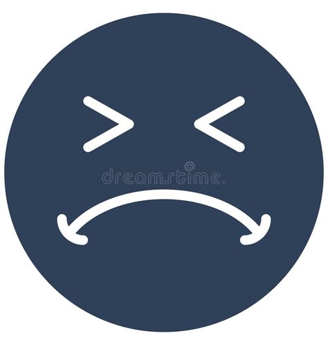 Worried Confused Vector Isolated Icon Which Can Easily Modify Or Edit