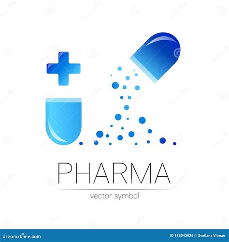 Pharmacy Vector Symbol With Blue Cross For Pharmacist Pharma Store