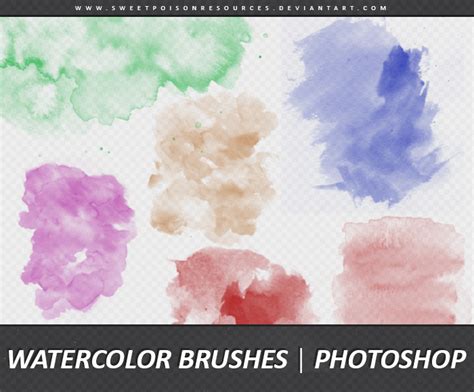 Watercolor Brushes Photoshop By Sweetpoisonresources On Deviantart