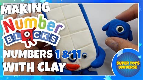 Making Numberblocks 1 And 11 Blue With Superclay Youtube