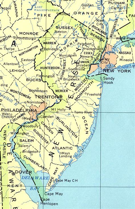 Map Of New Jersey Political Map