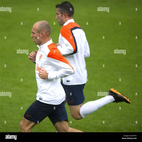 Dutch Soccer Player Arjen Robben Prepares With The Dutch National Team The Ek Kwalification