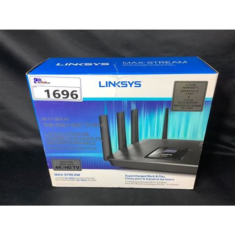 New Linksys Max Stream Ac5400 Mu Mimo Gigabit Router Model Ea9500
