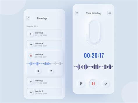 Voice Recorder Interface By Tanmoy For Techcare Inc On Dribbble
