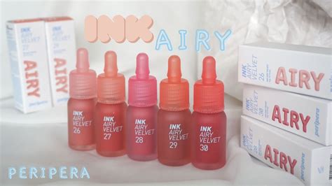 New Peripera Ink Airy Velvet Review Swatches Lululand Youtube