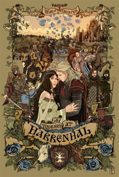 A Tourney At Harrenhal Beautiful Poster Illustrated By Wild7even Art