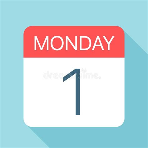 Monday 3 Calendar Icon Vector Illustration Of Week Day Paper Leaf