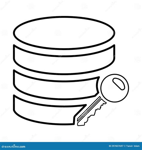 Data Encryption Icon In Outline Style Stock Illustration Illustration