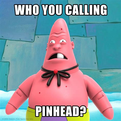 Patrick Star Who You Callin Pinhead
