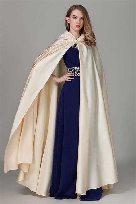 Womens Wedding Hooded Cape Bridal Cloak Poncho Full Length Cloak Vape