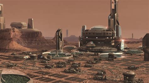 Mars Colony Mars Colony Science Fiction Art Retro