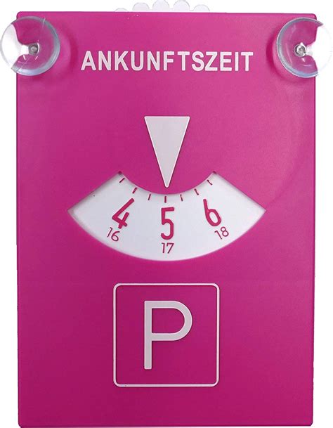 Carstyling Xxl Parking Disc Pink With Aspirator Automotive