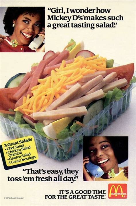 Mcdonald’s Salad Ad From 1987 Swipe File