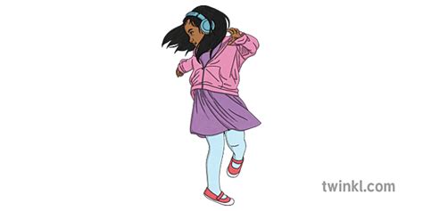 Filipina Girl Dancing Illustration Twinkl