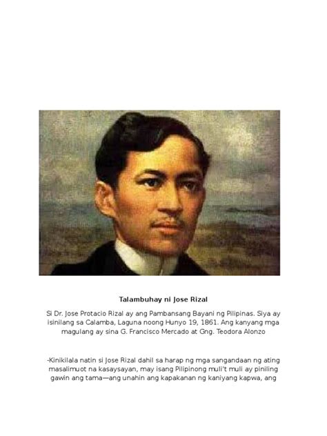 Pdf Talambuhay Ni Jose Rizal Docx Dokumen Tips