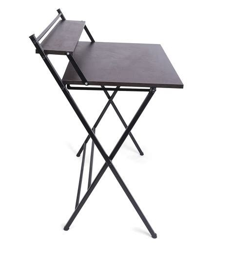 Buy Futura Folding Study Table In Black Colour By Woodware Online