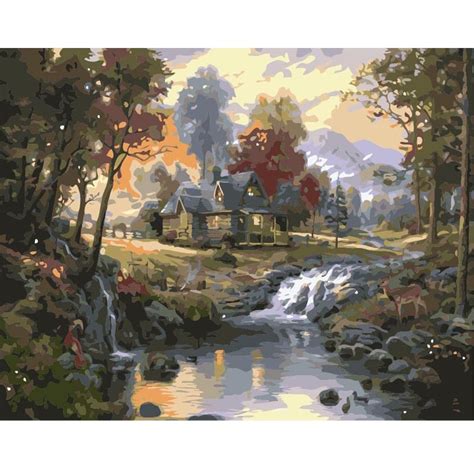 Landscape Diy Painting By Numbers Kits Drawing Painting By Numbers