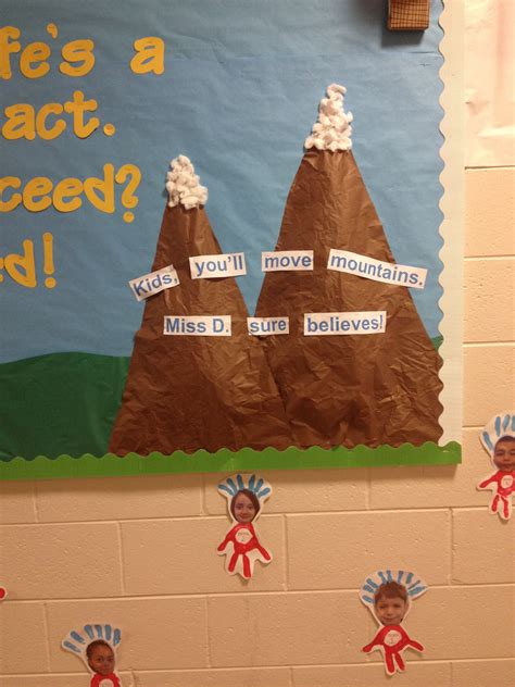 Bulletin Board Mountains Character Bulletin Boards Creative Bulletin