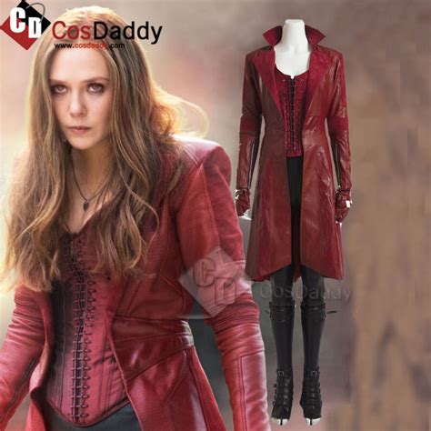 Captain America 3 Scarlet Witch Cosplay Costume Wanda Maximoff Red