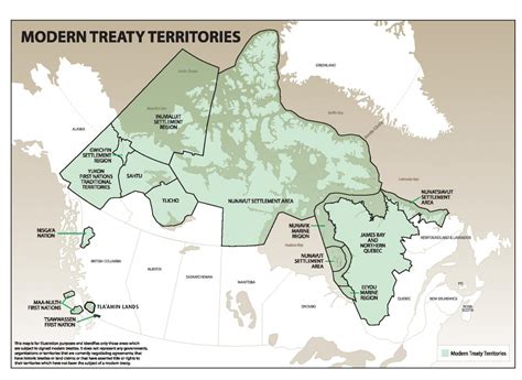 Map Of Modern Treaty Territories For The First Nations In Canada R