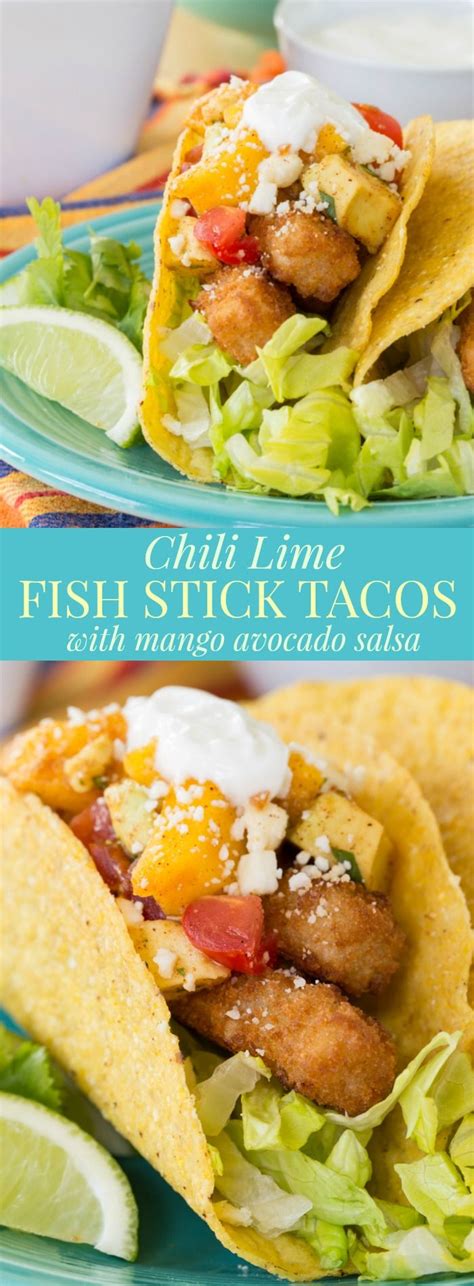 These super delicious easy sweet chili fish tacos are perfect for the next time you're in need of a quick family dinner, or whenever you're in need of a quick dish that is sure to impress any guests. Chili Lime Fish Stick Tacos with Mango Avocado Salsa - an ...