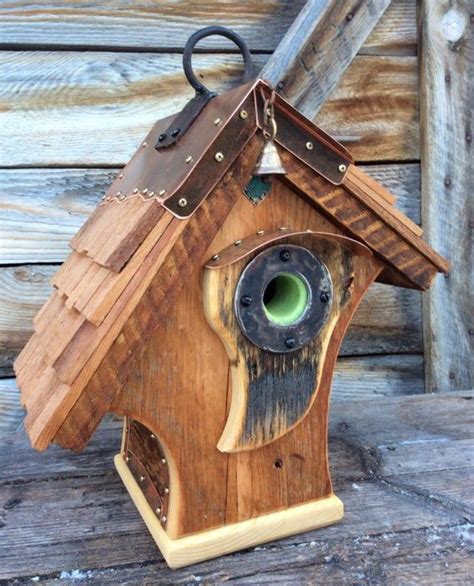 Unique Barnwood Birdhouse Chalet Recycled Reclaimed Wedding T 1496