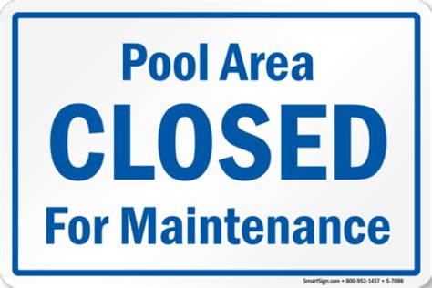Temporary Pool Closure Harbor Bay Club