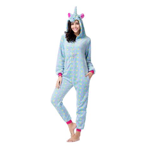 Wholesale Adult Women Pajamas Custom Uniocrn Onesie Pajamas Flannel