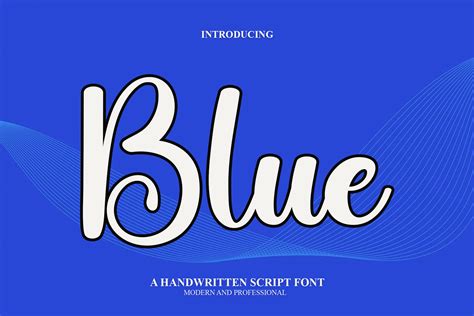 Blue Font By Payjhoshop · Creative Fabrica