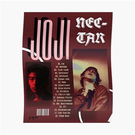 Joji Poster Nectar Poster Poster For Sale By Filomenaholling