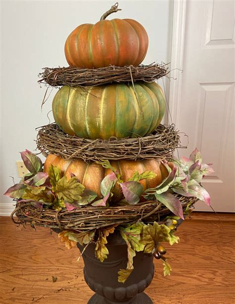 Stacked Pumpkins For Porch Celebrate And Decorate