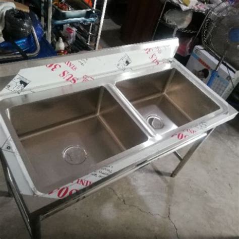 Add to compare remove product. Stainless Steel Sink with Stand 120cm x 60 cm | Shopee ...