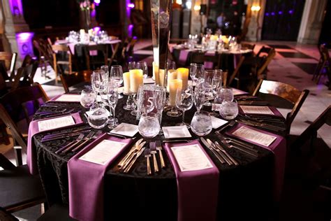 Purple Wedding Ideas For Tables Purple Black Wedding