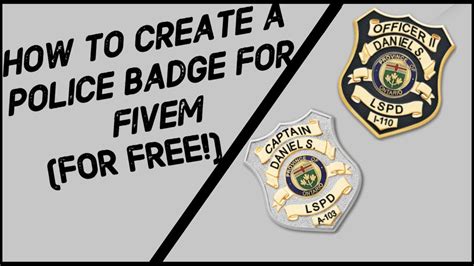 How To Make A Police Badge For Fivem Free No Downloads Youtube