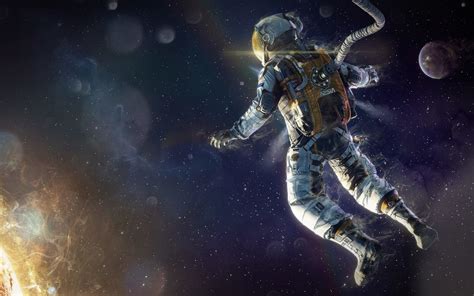 6986x3921 Space Astronaut Wallpaper Coolwallpapersme