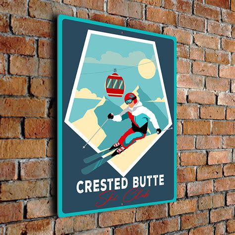 Crested Butte Ski Club Sign | Crested Butte Ski Club Decor | Crested
