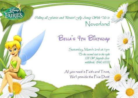 Download Now Tinker Bell Birthday Party Invitatiion Ideas Tinkerbell