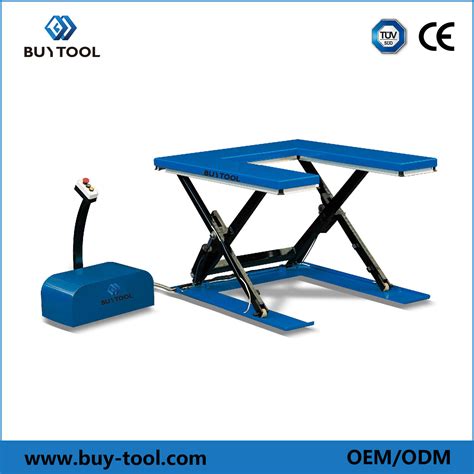 China Hu Series 600kg Light Load Hydraulic Scissor Pallet Lift Table